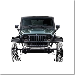 Adventure Awaits: Jeep Car Vector Design for Off-Road Enthusiasts Posters and Art